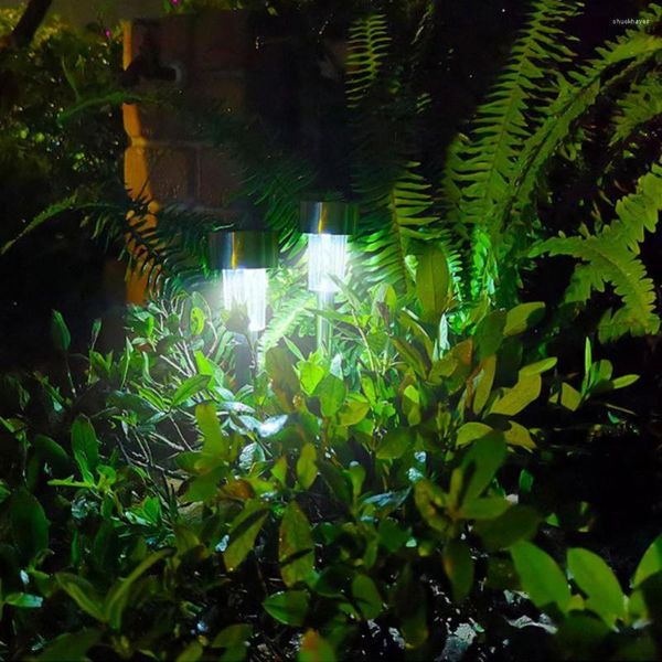 3PCS Luci solari Lampada da prato impermeabile Illuminazione a LED per giardino esterno Villa Yard Home Erba Ground Plug Lampade paesaggistiche