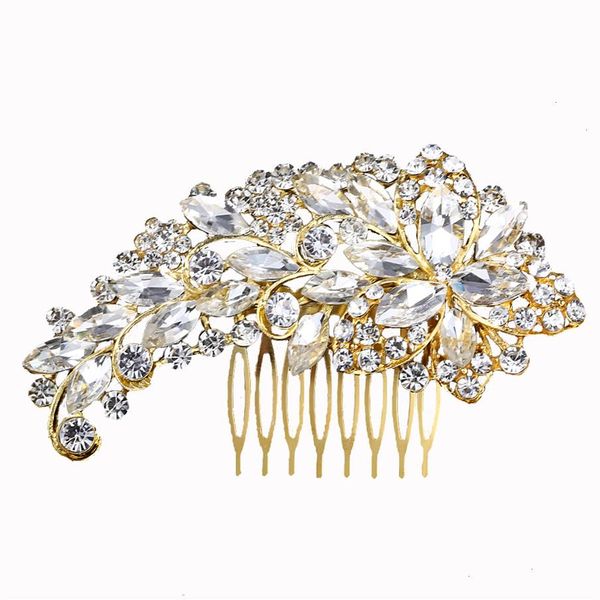 2022 FEIS occhi di cavallo placcati in oro intero con capelli pettinati romantico accessorio da sposa per capelli con copricapo di fiori da sposa270O