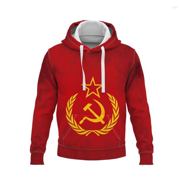 Felpe con cappuccio da uomo Ex Unione Sovietica Russia Marca Manica corta Top sottili e comodi Giacca casual URSS alla moda