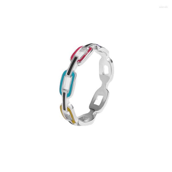 Anelli a grappolo HOYON Pure S925 Sterling Silver Ring Fashion Circle Cross Design Anelli per le donne Festa di compleanno Regalo Real 925 Original