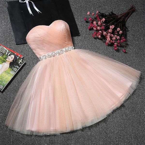 Sweetheart Tule Homecoming Dresses with Crystal Sash Vestido 2020 Formatura Vestido de Festa Vestidos Curtos Renda Up315q