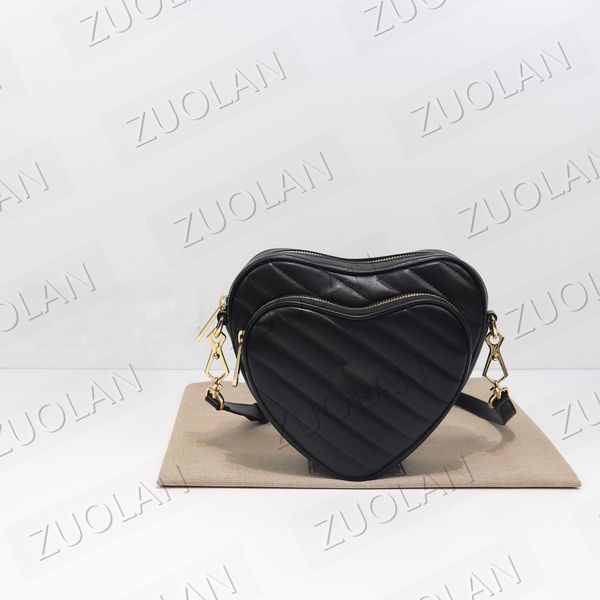 751628 top Mini Love Bag Pop My Heart Pouch Monograms Designer Schulterkosmetiktasche Crossbody Holder Wallet Gesteppte Geldbörse aus weichem Leder Goldkette CC