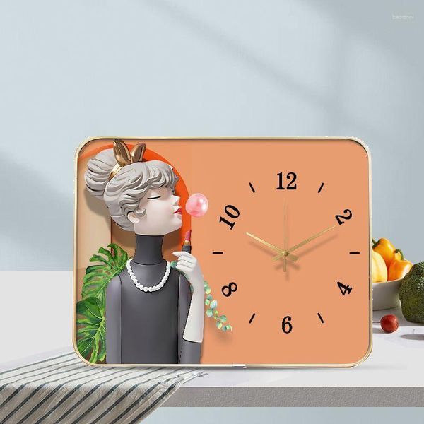 Настольные часы онлайн знаменитость часов на рабочем столе украшения на стенах с творческой модной световой роскошью и молчанием