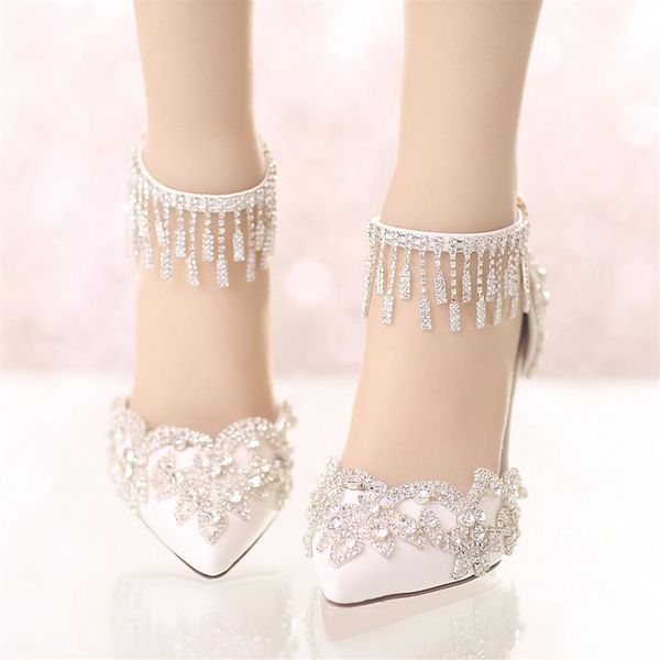 Neue Ankunft Perlen Kristalle Hochzeit Schuhe 7 cm 9 cm High Heel Braut Schuhe Nach Maß Party Frauen Schuhe Für hochzeit254d