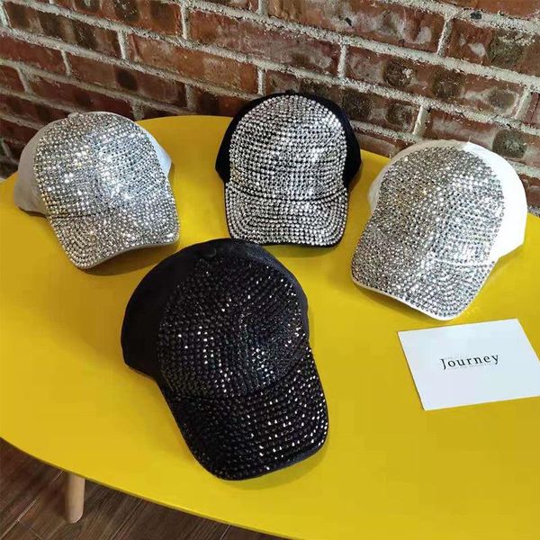 Bonés de bola moda feminina strass boné de beisebol feminino masculino diamante meninas snap back primavera verão unissex hip hop chapéu de sol