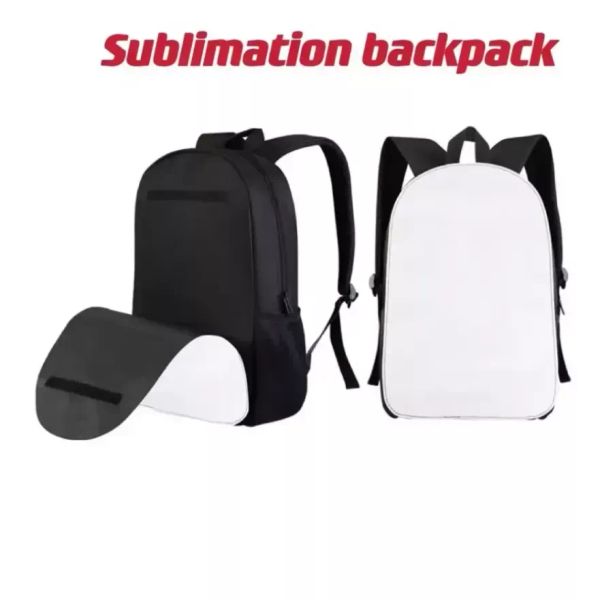 Оптовая сублимация DIY рюкзаки. Блая другие офисные принадлежности для теплопередачи печати личная творческая школьная школьная сумка.