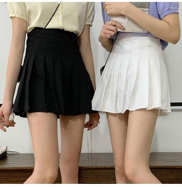Saias femininas 2023 saia cintura alta estudante plissada fofa doce meninas dança mini verão doces japoneses líder de torcida