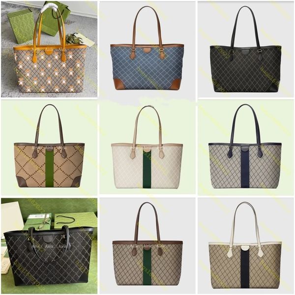 10A Ophidia de alta qualidade feminina bolsa tiracolo de um ombro bolsa de grife Lona tecida de couro de luxo designer dupla bolsa de compras vintage média carteira GG