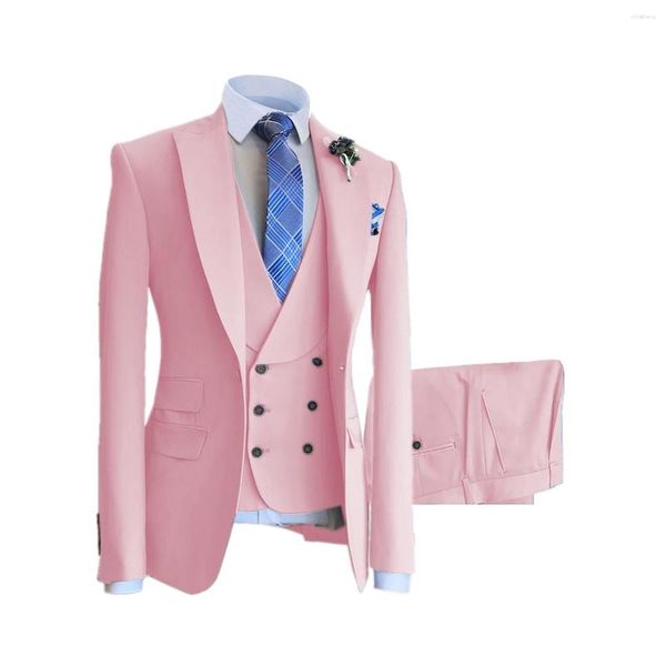 Ternos masculinos Business Butre-Receio Button Party Wedding Wedding Formal Ocidental Set (calça de tanque de jaqueta)