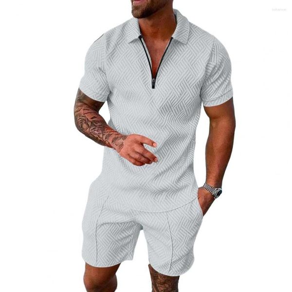 Agasalhos masculinos da moda agasalho masculino de duas peças camisa shorts manga curta acima do joelho uso diário