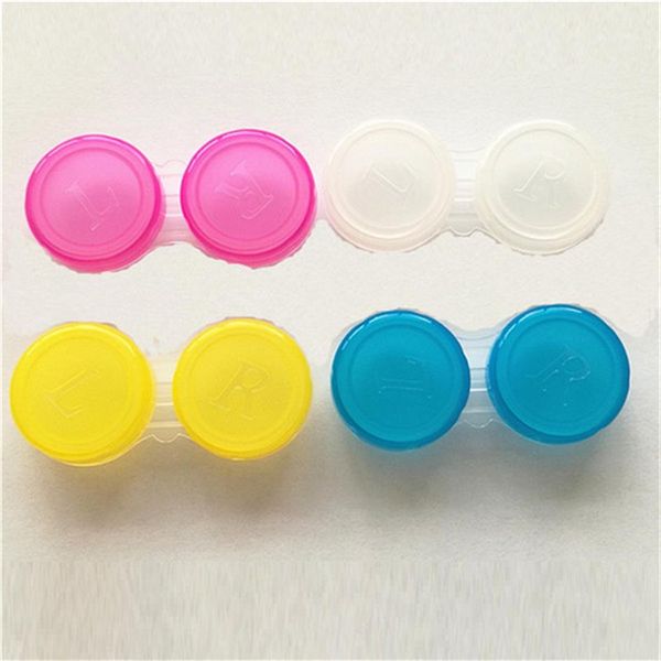 Conjunto de 3800 peças estojos coloridos para lentes de contato caixa de óculos recipiente de imersão armazenamento de imersão duplo F7101233L