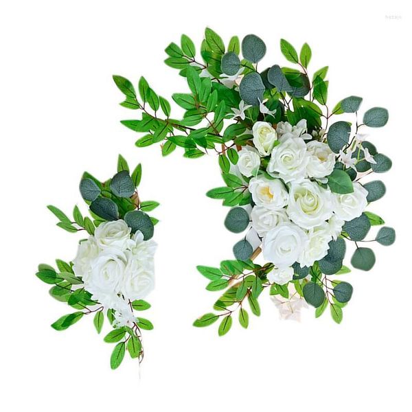 Fiori Decorativi Matrimonio Artificiale Arco Ghirlanda Fiore Swag Decor Per Architrave Porta Cerimonia Celebrazione Della Parete