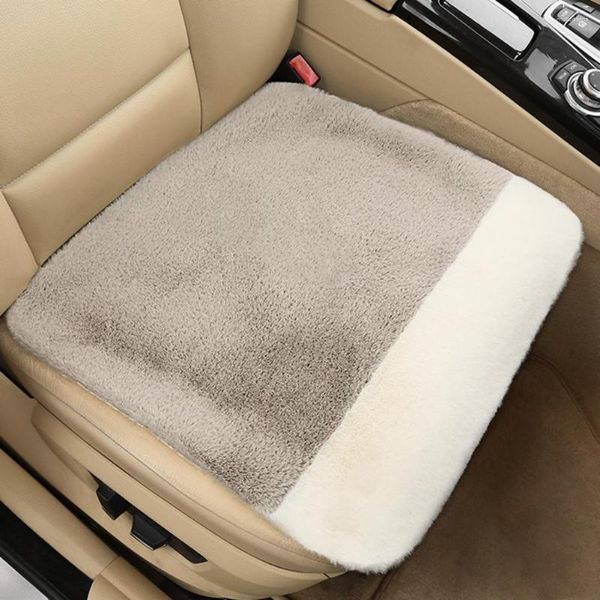 Capas de assento de carro almofada de alta densidade de pelúcia bordadas decoração antiderrapante antiderrapante à prova de frio calor de inverno para automóvel