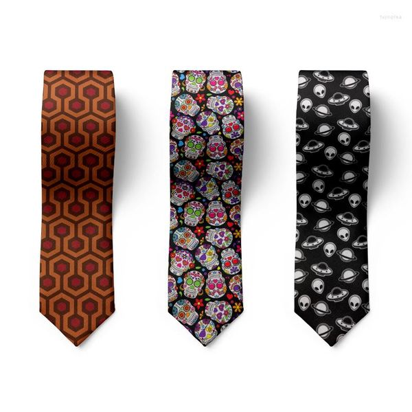 Бобовые галстуки модный череп панк мужские аксессуары для галстука Высококачественные 8-сантиметровые костюмы.