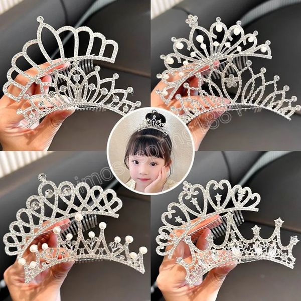 Neue Fee Prinzessin Krone Haarkamm Krone Haarnadel Kopfbedeckung Mädchen Krone Tiara Haarschmuck Hochzeit Geburtstag Party