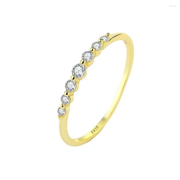 Cluster Rings Hoyon Luxury Diamond Zircon S925 Серебряное кольцо стерлингового кольца для вечеринки Женщины Moissanite Gems Anillos Real Gold Dewelry