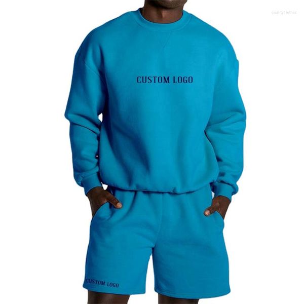 Männer Hoodies Paar Kleidung Streetwear Sweat Anzug Set Blank Baumwolle Trainingsanzug Gym Logo Fleece Hoodie Männer Shorts Sets In Jogging tragen