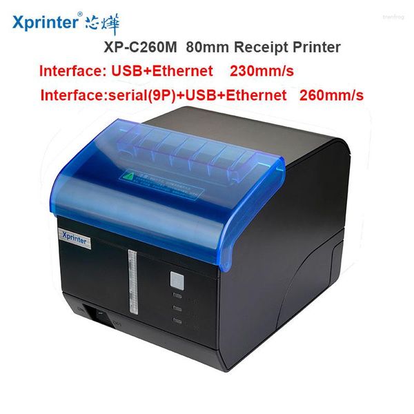 Xprinter C260M 80MM Cozinha Impressora Recibo USB Ethernet Serial/WIFI/Bluetooth/Som e Luz Alarme Som POS