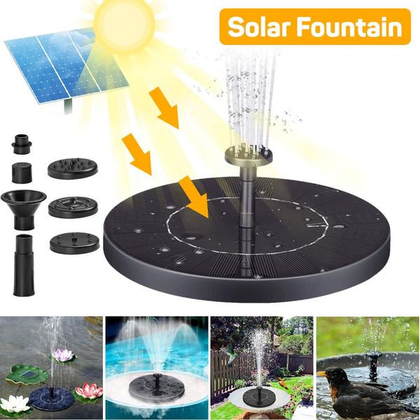 Film Mini Fontana di Acqua Solare Piscina Stagno Decorazione del Giardino Cascata all'aperto Galleggiante Bagno per Uccelli Fontana ad Energia Solare Acqua Galleggiante