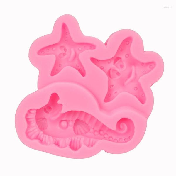 Stampi da forno a cavallo Sea Stampo Starfish Starfish Silicone Cuppcake Stampo Sugarcraft Chocolate Candy DECORAZIONE Strumenti Gumpaste