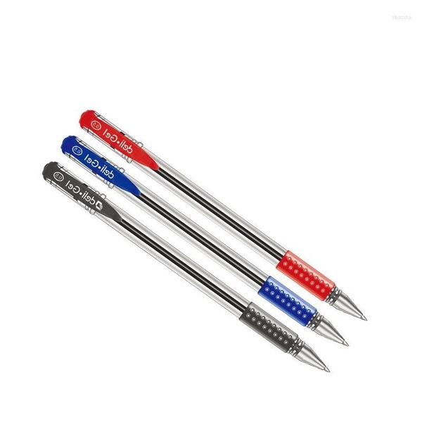 3 peças Deli 0,5 mm Caneta Gel Preto Vermelho Azul Material de Escritório Escolar Ferramenta de Assinatura para Estudantes Escrevendo Artigos de Papelaria Presente