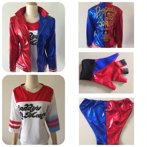 2021 Novo Luxo Trajes Harley Quinn Bordados Cosplay Esquadrão Suicida Plus Size barato Roupa Feia Feia Venda2292