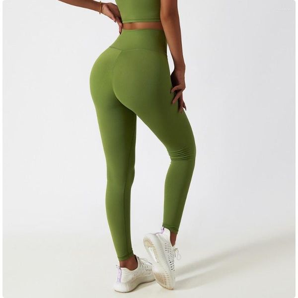 Calças ativas leggings esportivas femininas sem costura cintura alta levantamento de quadril meia-calça push up fitness treino roupas de ginástica ecológicas recicladas