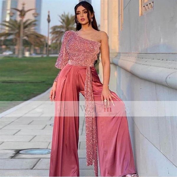 2023 Arabic Dubai vestido de novia One Long Dempsuit Prome Promes Promes Promes Top Outfit Special Conting Howns BC15166 GW0210293N