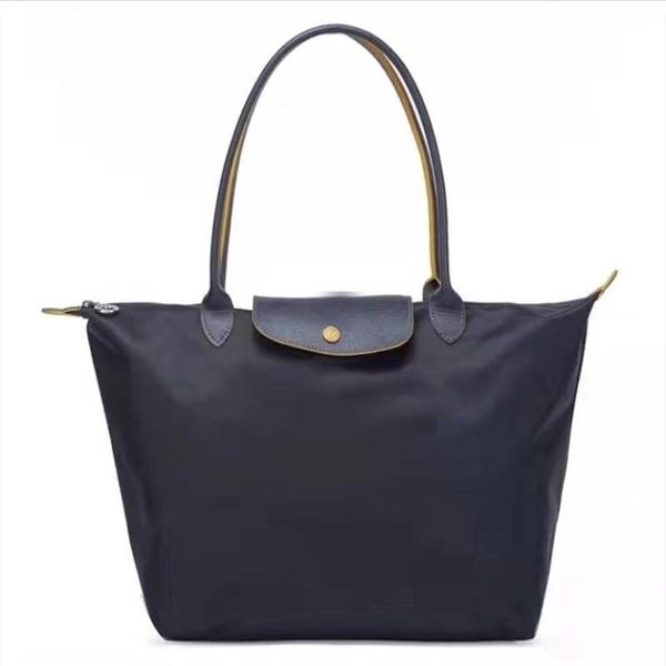 Yeni naylon deri nakış ejderha omuz çantası anne çantası hamur tatlısı çantası moda alışveriş çantası büyük 31*7.5*31 küçük 25*6*25 10a