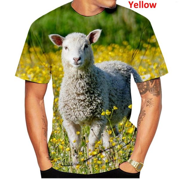 Мужские футболки T 2023 прибывают новинка футболка серии овец животных мужчин Женщины 3D Принт Рубашка в стиле Harajuku