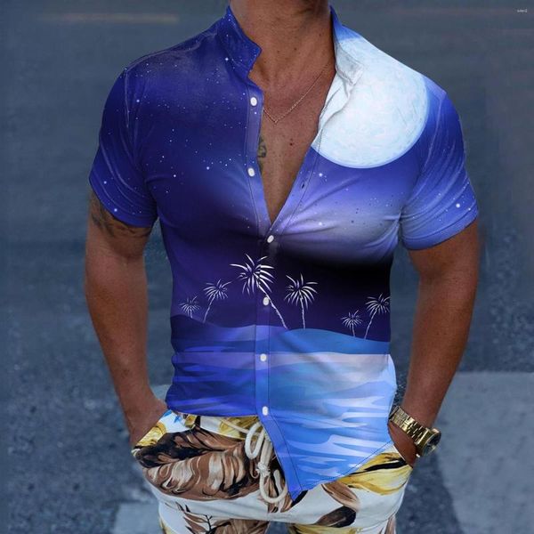 Männer T-Shirts Dame Langarm T-shirt Männer Casual Kurzen Frühling Sommer Turndown Neck 3D Gedruckt Kleidung Mode Anzug