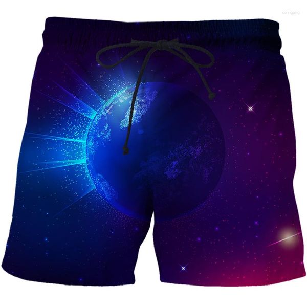 Shorts masculinos 2023 shorts de verão impressos em 3D com tecnologia AI padrão de dados masculinos calças de rua calções de banho masculinos cintura elástica de secagem rápida