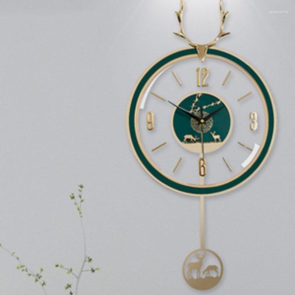 Стеновые часы гостиная большие часы висят кухня северная дизайн тихой металлический современный роскошный спальня Horloge