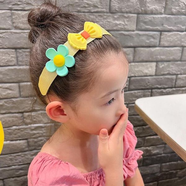 Accessori per capelli 2023 Fashion Flower Band Bambini Summer Bangs Stickers Girls Broken Headbands Post