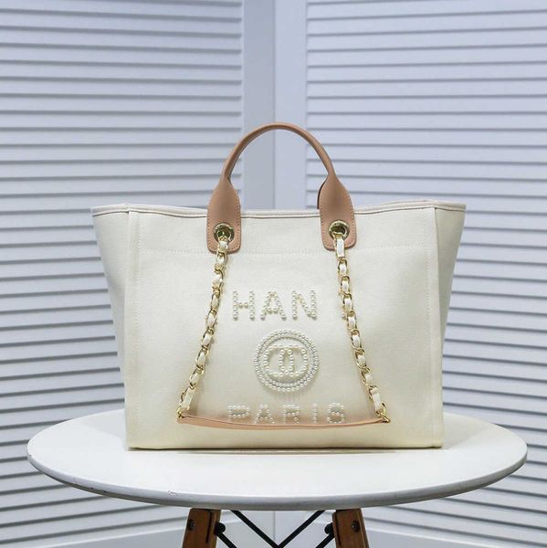 Designer Deauville Tote Luxury Top Handle Shopping Bags Cc Wallet Crossbody Womens Mens Luxurys Clutch Travel Chain Purse Pochette Commuter Bag
