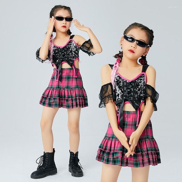 Stage Wear Girls Jazz Dance Costume Fashion Catwalk Abbigliamento Hip Hop Outfit Concert Festival Performance Street DNV16211