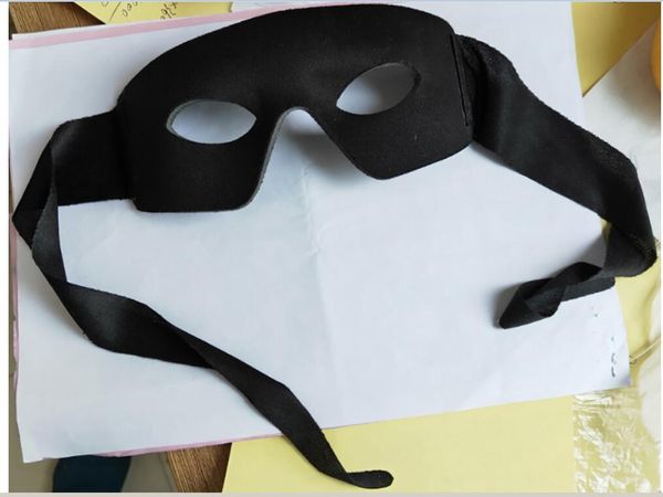 Umweltfreundliche PVC-Partymaske, coole Performance-Requisiten, Film-TV-Thema, Augenmaske, venezianische Männermaske für Maskerade, Party, Karneval, Halloween, Schwarz