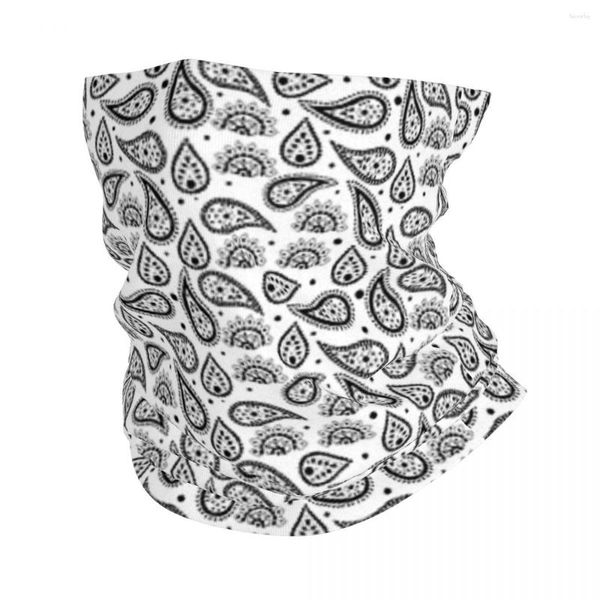 Sciarpe Bandana Paisley Pattern Cover per il collo Sciarpa per il viso stampata Maschera facciale multiuso Ciclismo per uomo Donna Adulto Inverno