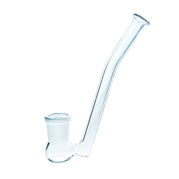 Mini chicote de vidro cheio de rosca interna de 18 mm, bocal de sopro de bong