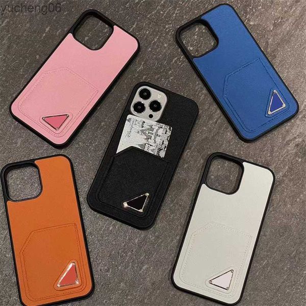 Card Luxur Pocket Phone Case Designer IPhone Cases Classic Triangle Para IPhone 14 Promax 13 Pro 12 11 Xsmax Plus Xr 6 7 8