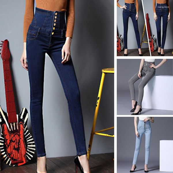 Dames Jeans Vrouwen Denim Potlood Been Slim Fit Hoge Taille Strakke Grote Maat S-4XL Merk Elastische Mode Broek