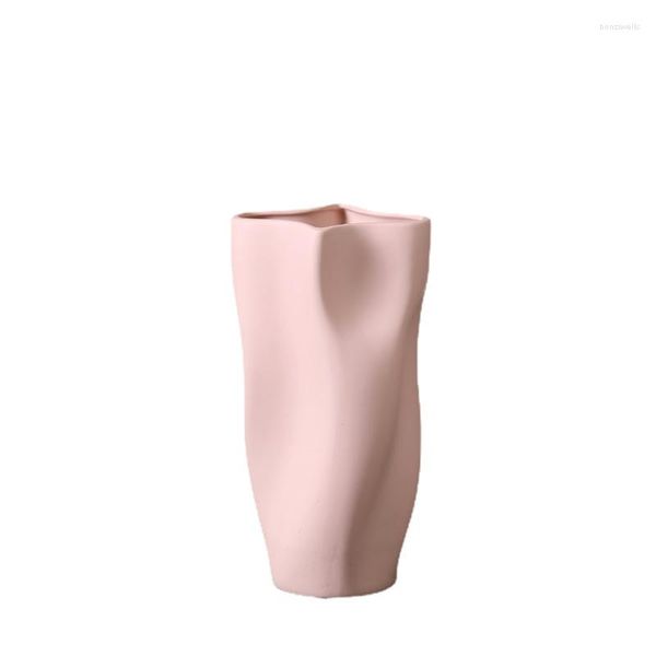 Vasi Acqua Ondulazione Morandi Vaso in ceramica Decorazione Composizione floreale Soggiorno Tavolo Top Arte decorativa per la casa Fiore Ware