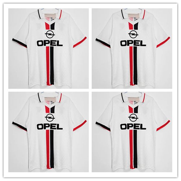 1995-1996 Vintage Fußballtrikot Kaka Maldini Van Basten Pirlo Gullit Shevchenko Vintage Milan S-Shirt Classic Set Herren Trikots AC Football Jersey Kleidung