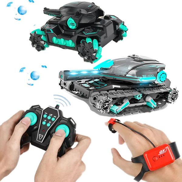 ElectricRC Car Direte Control Tank для детей Водяной бомбы Игрушка Electric Gesture RC Многопользовательский мальчик Kift 230724