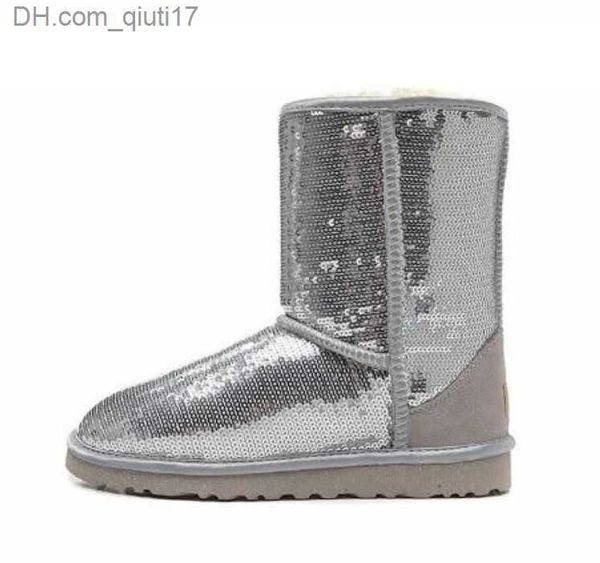 Stiefel HEISSE Damenstiefel Glitzer Pailletten WGG Klassische Designer Schnee Winterstiefel Knöchel Mini Kurz Knie Sparkles Button Bling Boot direkt Z230724