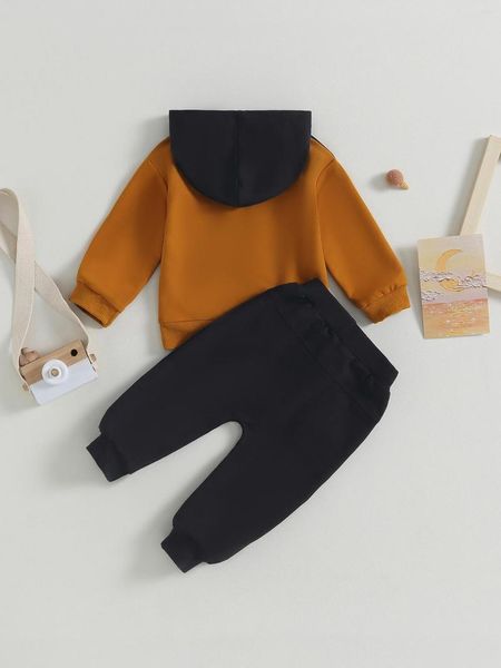 Kleidungssets Niedliches Kleinkind-Jungen-Halloween-Kostüm-Set mit langärmligem Kapuzenpullover und Kordelzughose mit hoher Taille für den Herbst