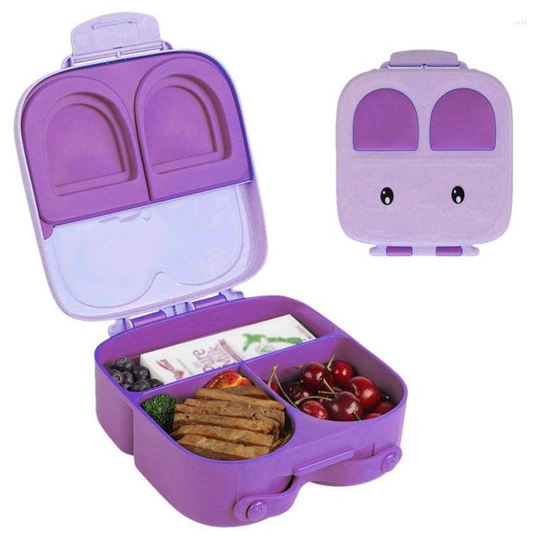 Junnedware Kids Bento Lunch Box изолирован для открытого многослойного портативного контейнера, школьный, ребенок, ученик