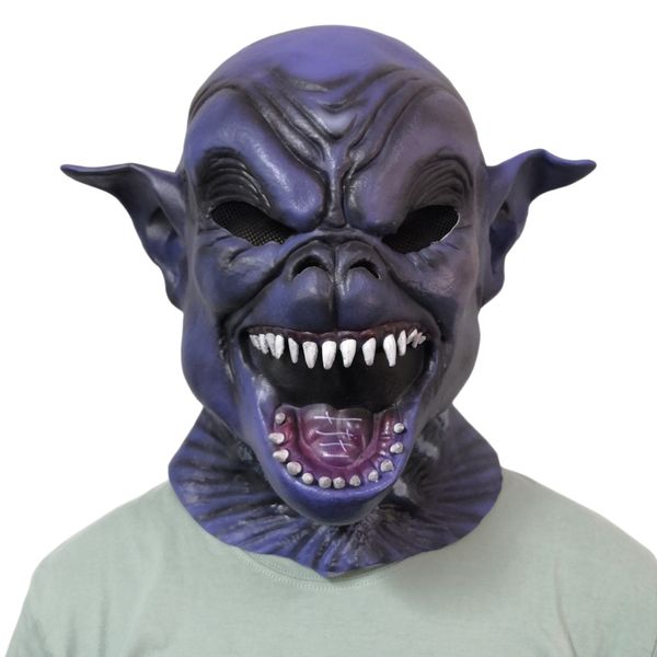 Halloween Gruselige Böse Blaue Monster Maske Dämon Horror Dress Up Geist Latex Prop Neuheit Kostüm Party Karneval Helm