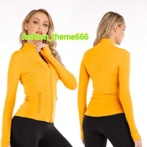 Damen-Trainingsanzüge, Yoga-Outfit, Fitness, Damen-Sport-Yoga-Jacke, Oberteil, Stehkragen, halber Reißverschluss, langärmlig, enges Hemd, Fitnessstudio, Daumen, athletischer Mantel, Fitnessstudio-Bekleidung im Großhandel