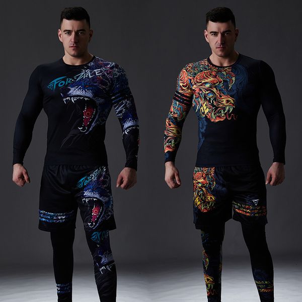 Agasalhos masculinos estilo chinês ZRCE agasalho masculino academia fitness compressão terno esportivo roupas corrida jogging roupas esportivas conjunto de exercícios 230721